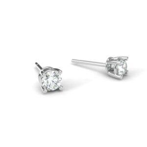 Aritos de Diamantes 1/2 Quilate (0,50ct) - Oro blanco 18 kilates